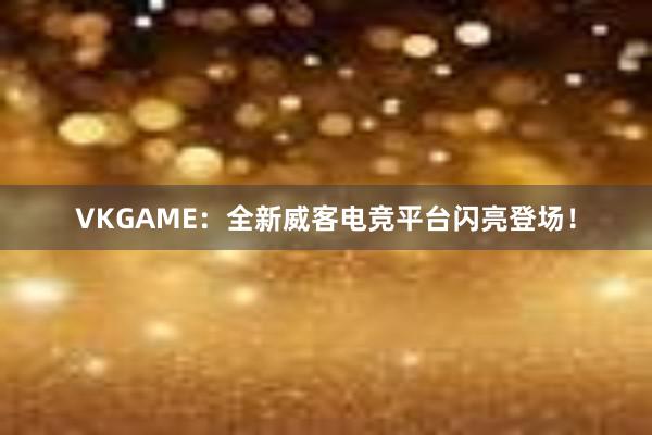 VKGAME：全新威客电竞平台闪亮登场！