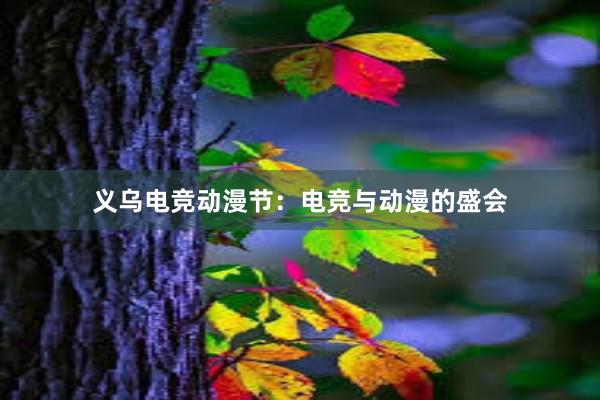 义乌电竞动漫节：电竞与动漫的盛会