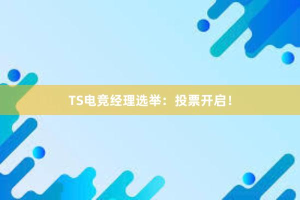 TS电竞经理选举：投票开启！